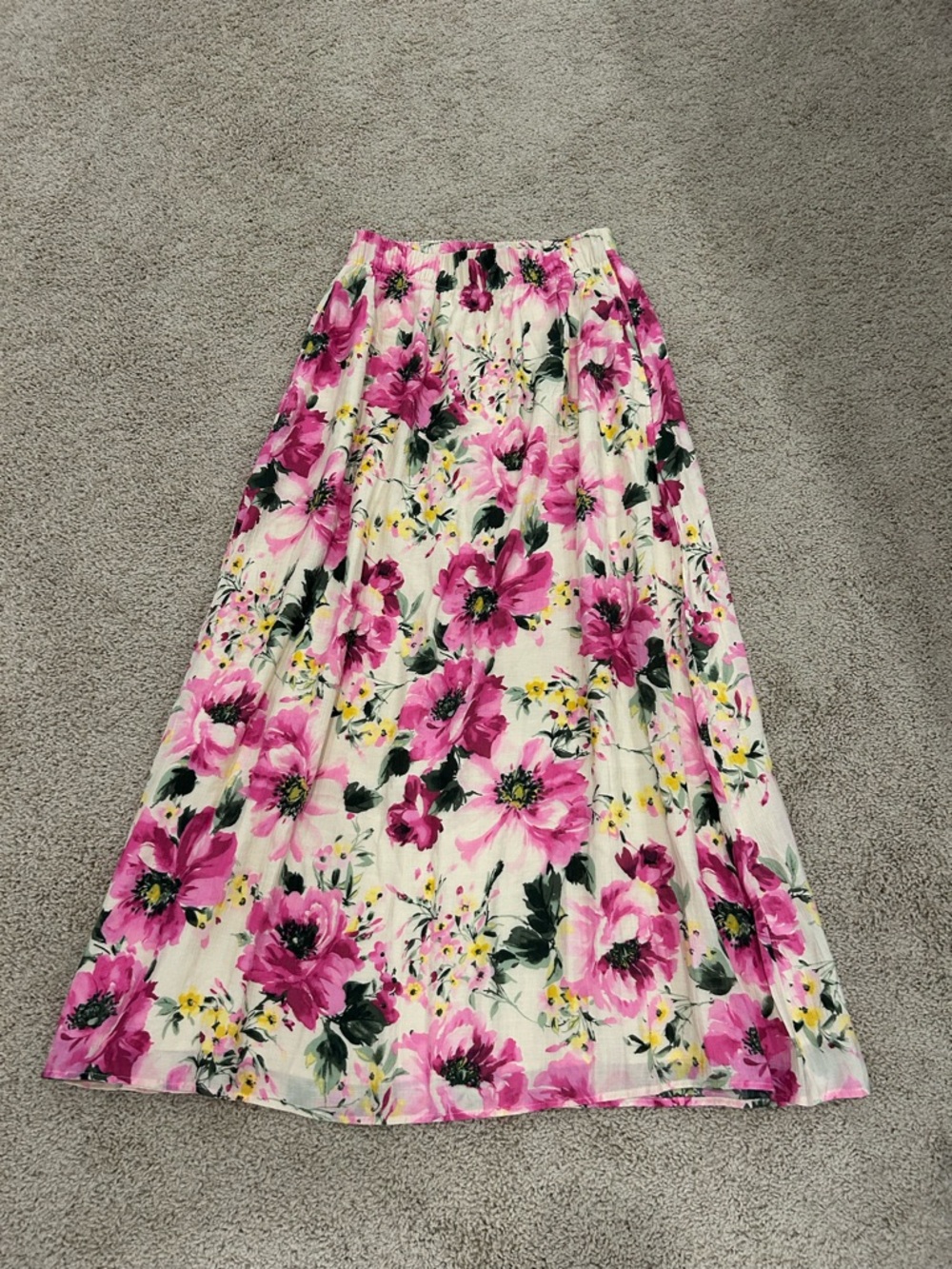 Abercrombie Floral Pink Maxi Skirt